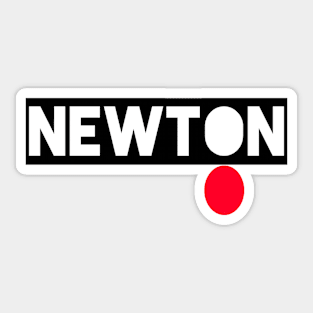 Newton white 42 Sticker